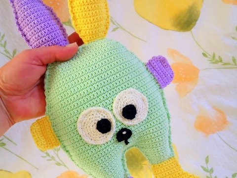 Kuscheltier häkeln - Schmuse- und Spiel Hase - Häkelanleitung PDF