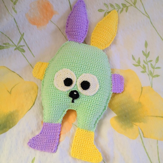 Kuscheltier häkeln - Schmuse- und Spiel Hase - Häkelanleitung PDF