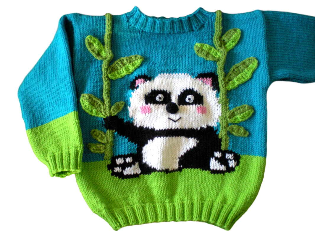 Knitting Pattern Wild Animals - Panda bear - 2 Sizes - Image 2