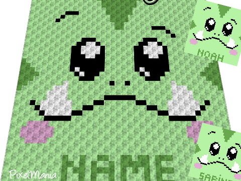 Häkelmuster * liTTle Monster - mit NAME personalisiert * Grafik für C2C & FM