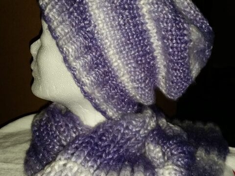 Strickanleitung Beanie mit passendem Schal