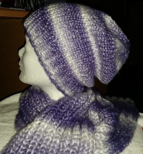 Strickanleitung Beanie mit passendem Schal