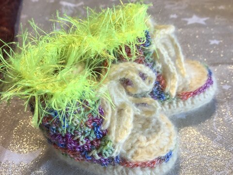 Babystiefel Manuel , Häkelanleitung