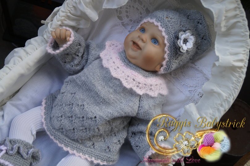 Strickanleitung für Baby's u. Reborns 3-teilig Modell Motzi Gr. 50 - 56 - Bild 9