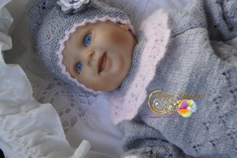 Strickanleitung für Baby's u. Reborns 3-teilig Modell Motzi Gr. 50 - 56