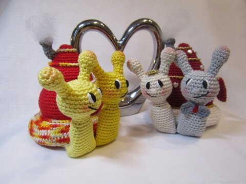 Kuschlschneckchen, Ideal für Baumwollgarnresteverwertung