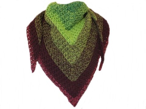 Häkelanleitung Dreieckstuch symmetrisch Triaberia