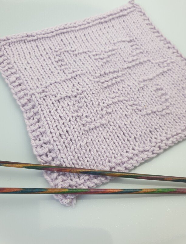 Strick Anleitung für Quadrat Blume