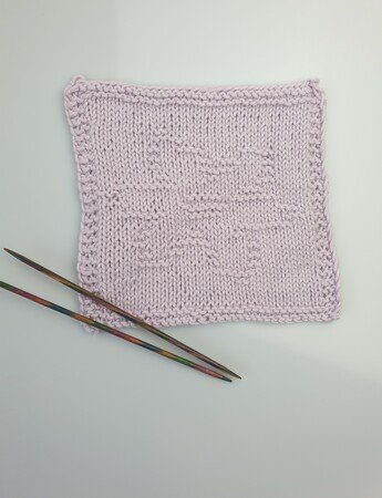 Knitting pattern square flower