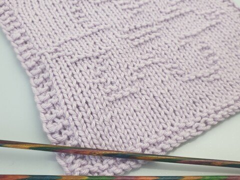 Strick Anleitung für Quadrat Blume