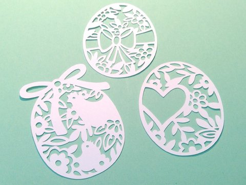 Ostereier Deko Plotterdatei SVG DXF FCM