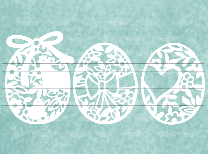 Ostereier Deko Plotterdatei SVG DXF