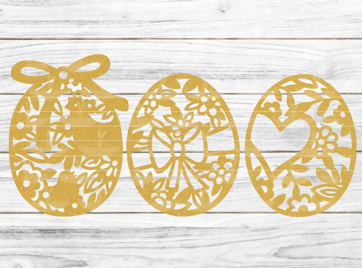Ostereier Deko Plotterdatei SVG DXF
