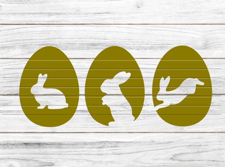 Ostereier mit Hasen Plotterdatei SVG DXF