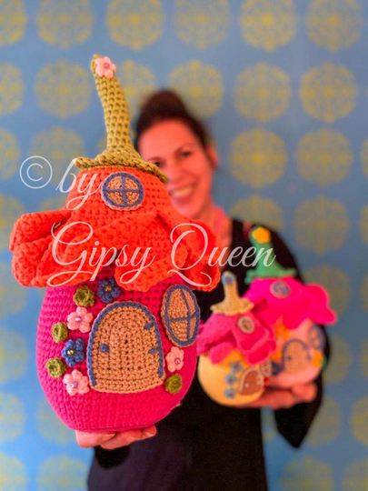 Häkelanleitung Blumenhaus Türstopper