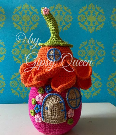 Häkelanleitung Blumenhaus Türstopper