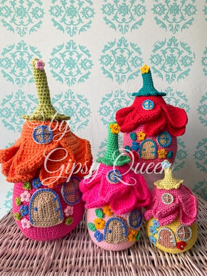 Häkelanleitung Blumenhaus Türstopper