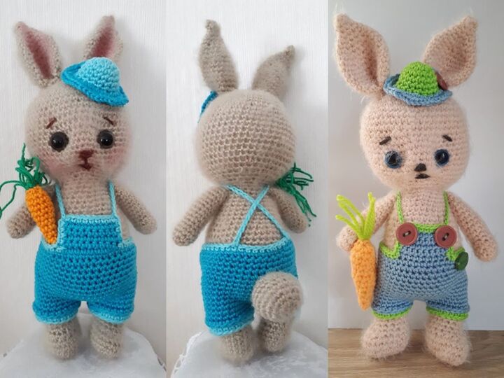 Häkelanleitung Häschen mit Latzhose