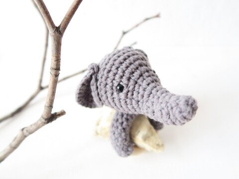 Häkelanleitung - Elefant Beißring & Rassel