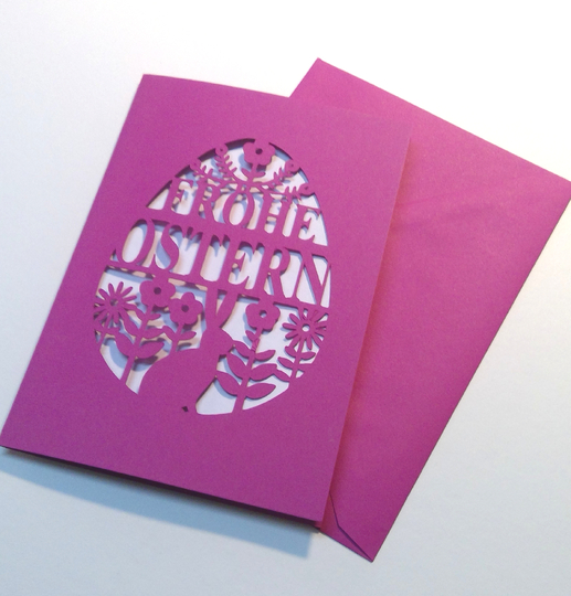 Karte Frohe Ostern Plotterdatei SVG DXF