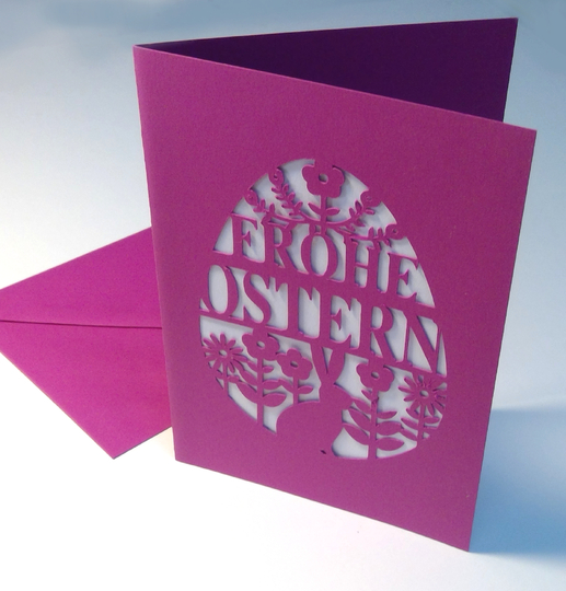 Karte Frohe Ostern Plotterdatei SVG DXF
