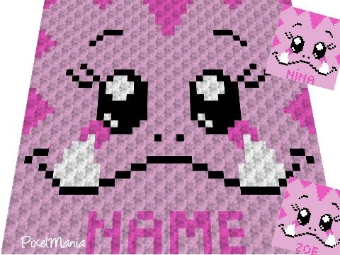 Häkelmuster * liTTle Monster - mit NAME personalisiert * Grafik für C2C & FM