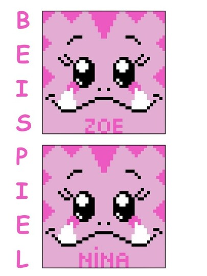 Häkelmuster * liTTle Monster - mit NAME personalisiert * Grafik für C2C & FM