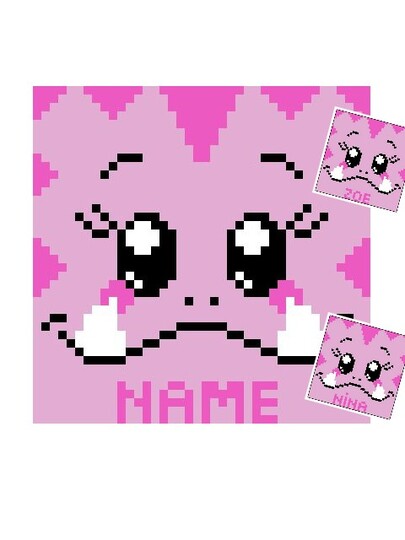 Häkelmuster * liTTle Monster - mit NAME personalisiert * Grafik für C2C & FM