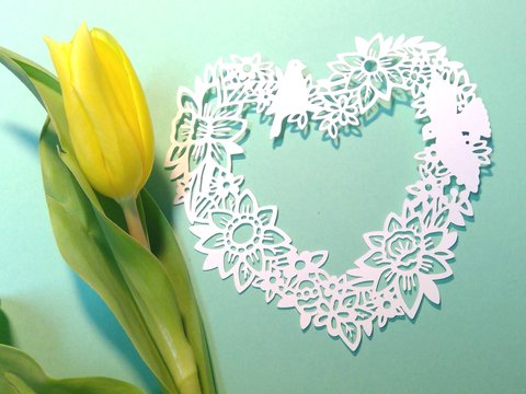 Osterherz Plotterdatei SVG DXF FCM