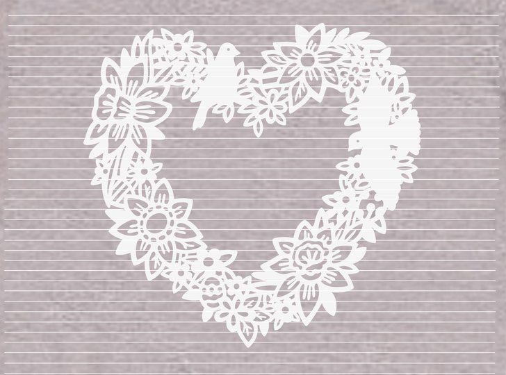 Osterherz Plotterdatei SVG DXF