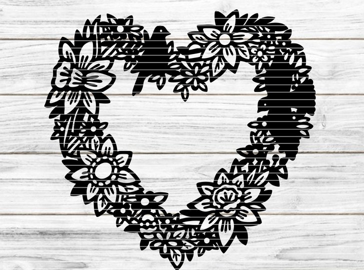 Osterherz Plotterdatei SVG DXF