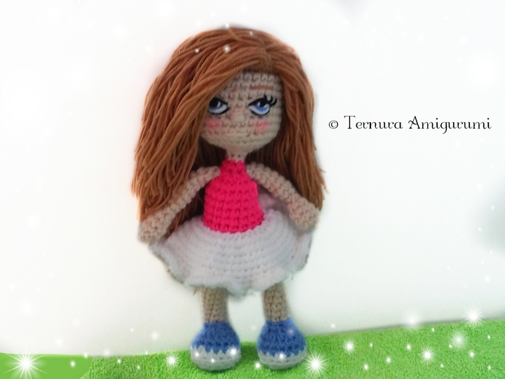 Crochet pattern Lucy doll PDF ternura amigurumi english- deutsch- dutch