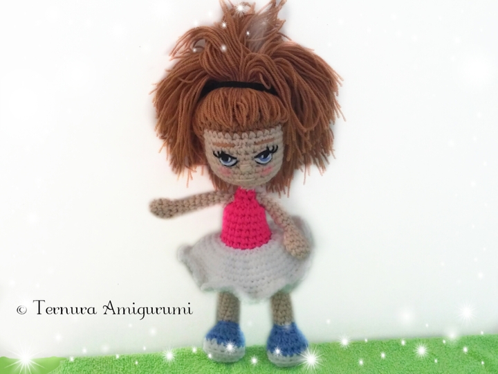 Crochet pattern Lucy doll PDF ternura amigurumi english- deutsch- dutch