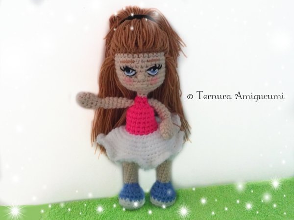 Crochet pattern Lucy doll PDF ternura amigurumi english- deutsch- dutch