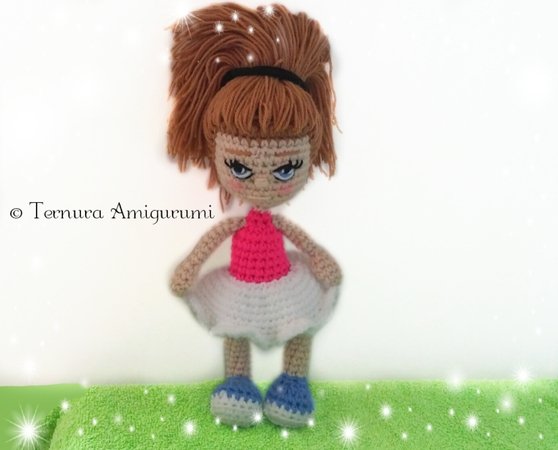 Crochet pattern Lucy doll PDF ternura amigurumi english- deutsch- dutch