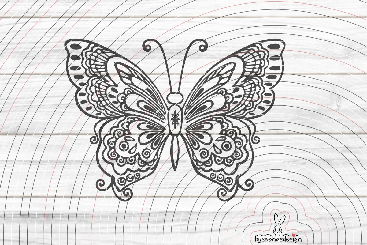 Schmetterling Plotterdatei SVG DXF - Bild 2