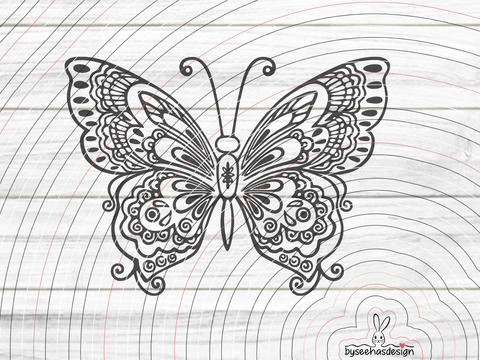Schmetterling Plotterdatei SVG DXF