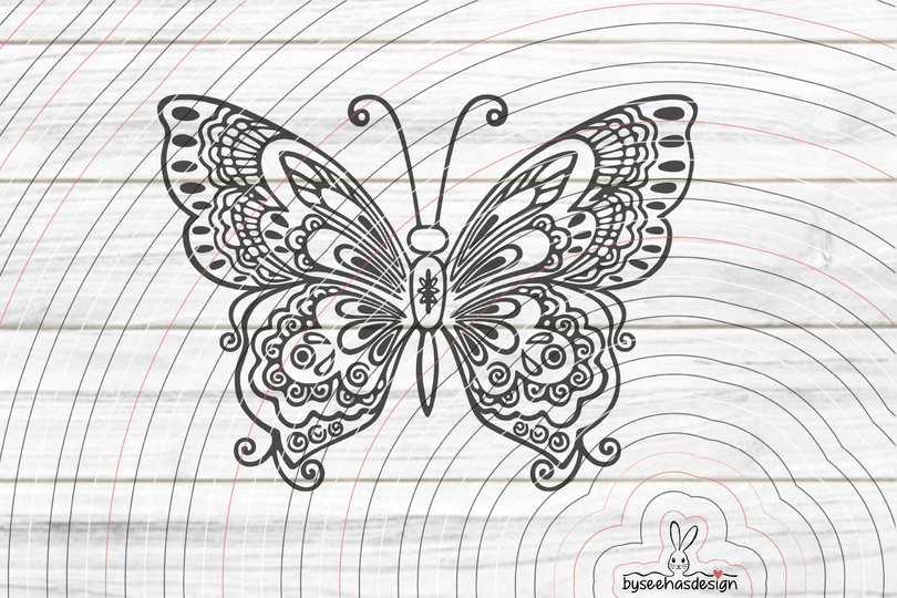 Schmetterling Plotterdatei SVG DXF