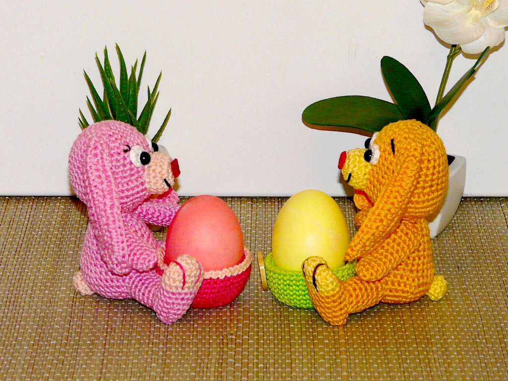 Häkelanleitung Häschen Eierbecher