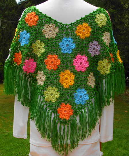 Pattern Wild Flower Poncho - PW-107