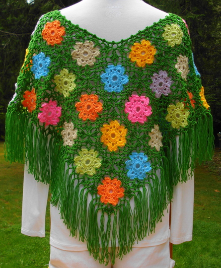 Pattern Wild Flower Poncho - PW-107
