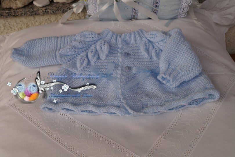 Strickanleitung für Baby's u. Reborns 3-teilig Modell Carola Gr. 50