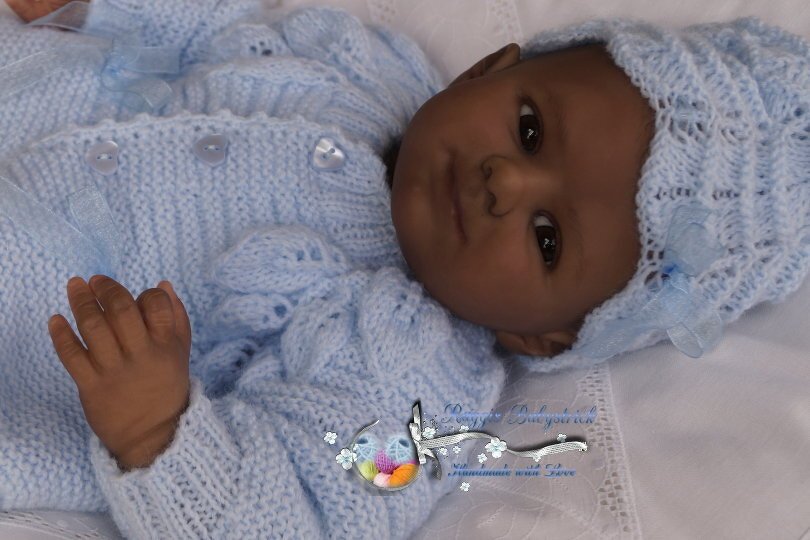 Strickanleitung für Baby's u. Reborns 3-teilig Modell Carola Gr. 50 - Bild 8