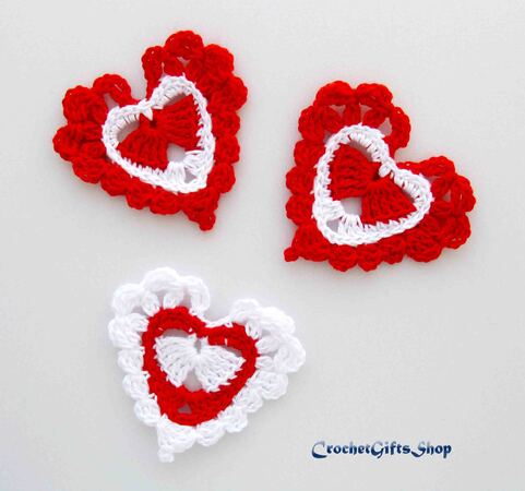 Crochet Pattern Lovely Heart Motif 2