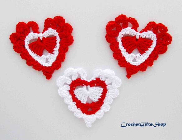 Crochet Pattern Lovely Heart Motif 2