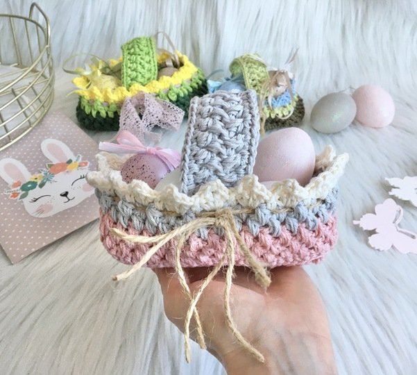 Osterkörbchen- Häkelanleitung von Wolldiamant
