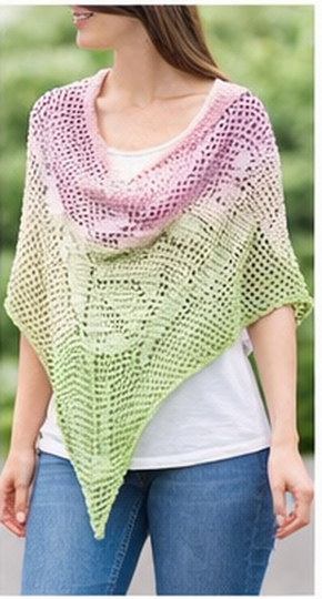 Häkelanleitung Dreieckstuch Sarmingo – Flamingo Tuch im Filetmuster