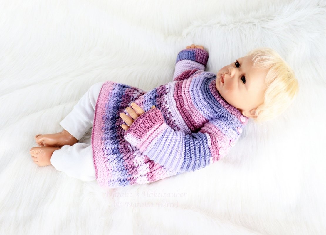 Baby & children's sweater “Elina”, size: 0 m - 5 y. (round shoulder yoke) - Image 2