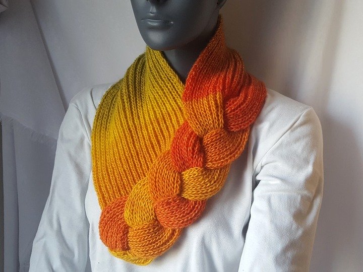 Strickanleitung Loop, Schalkragen, Kragenschal, Neckwarmer mit Zopf #275