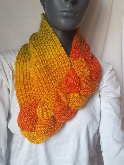 Strickanleitung Loop, Schalkragen, Kragenschal, Neckwarmer mit Zopf #275